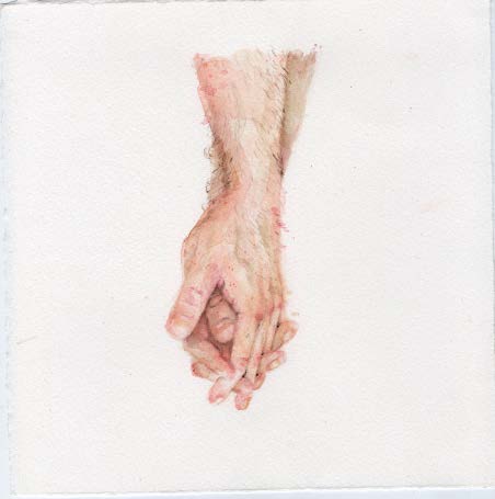 Tokio 01 — aquarela de mãos entrelaçadas